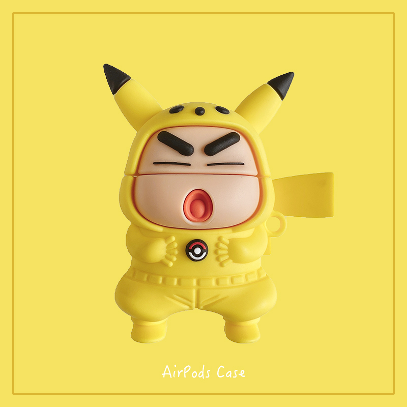 Vỏ tai nghe i11, i12, airpods 1/2/3 PRO Bộ tứ Pokemon bạo lực - siêu ngầu 1056CARBL