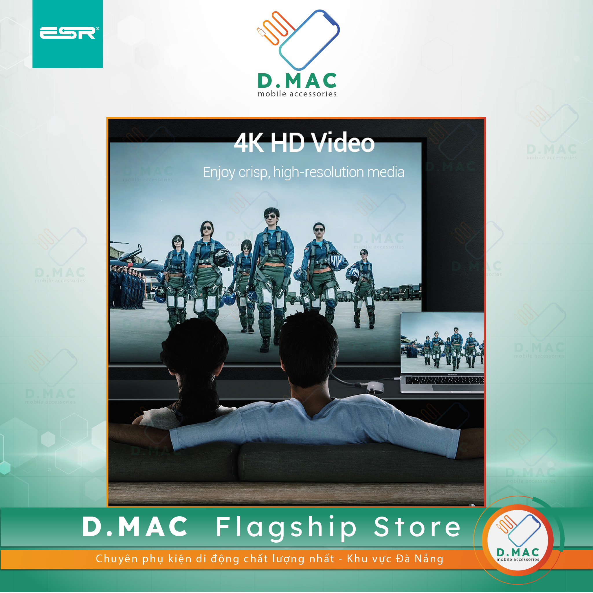 D.MAC Hub USB type C Esr 8-in-1/6-in-1 USB 3.1/3.0