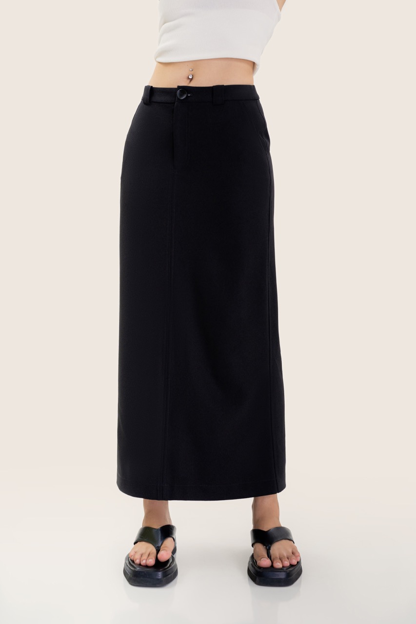 Chân váy suông dáng dài hoạ tiết caro CV05-18 | Thời trang công sở K&K  Fashion