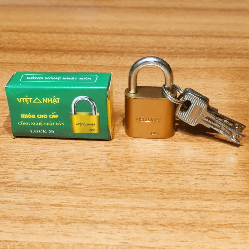 Ổ khoá Việt Nhật Thau dạng bóp (30mm, 40mm, 50mm, 60mm)
