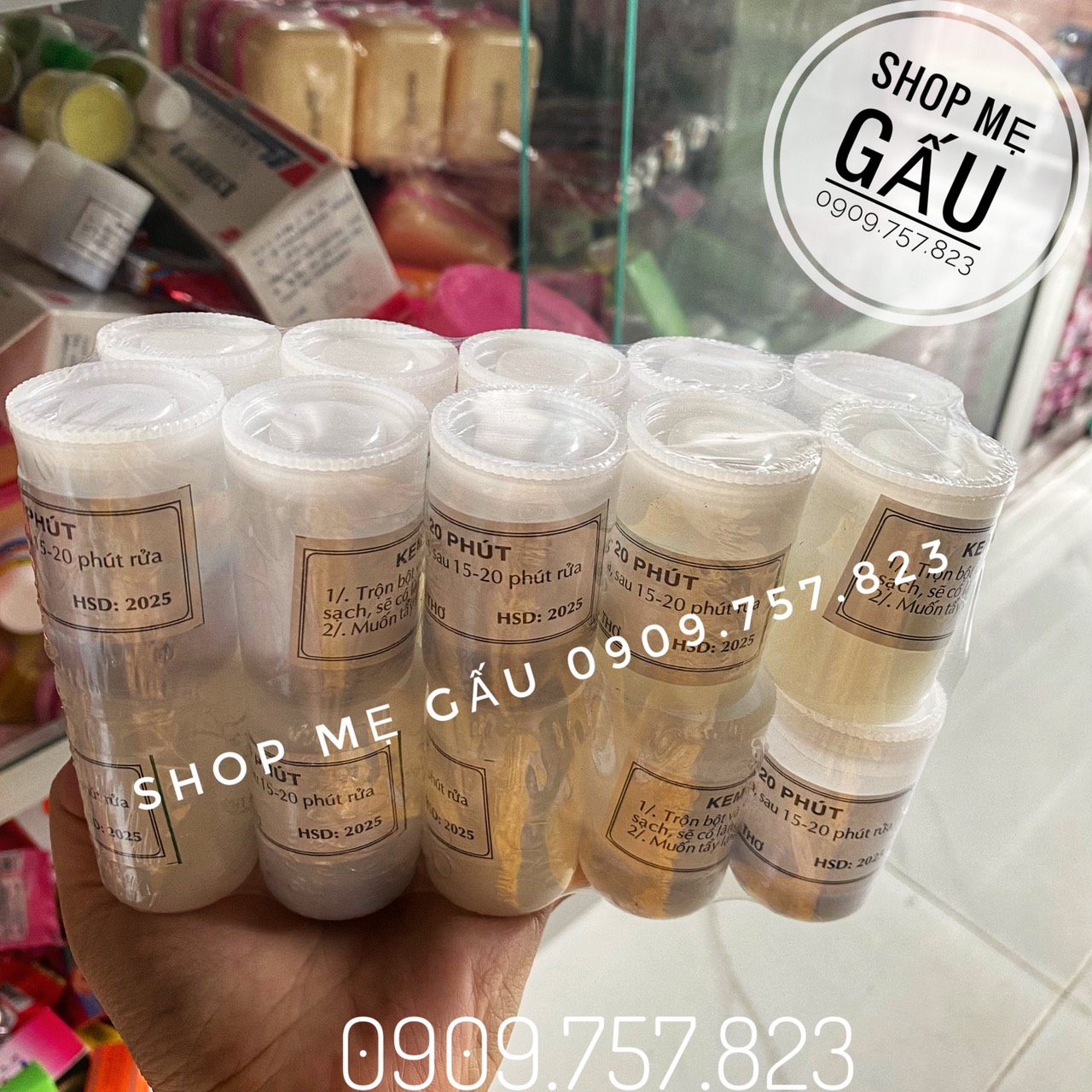 Sỉ lố 10 cặp bột tẩy tay trắng da 20 phút