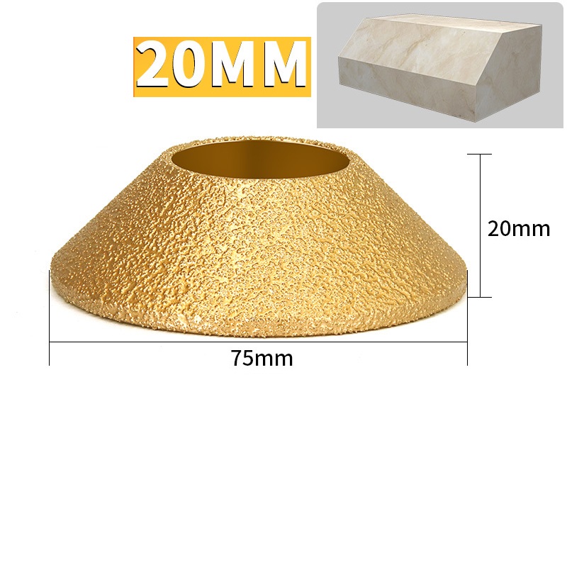 Đĩa mài phào chỉ bo tròn, đá mài tạo rãnh mặt đá hoa cương, lưỡi bo cạnh đá hoa cương loại 20mm và 25mm