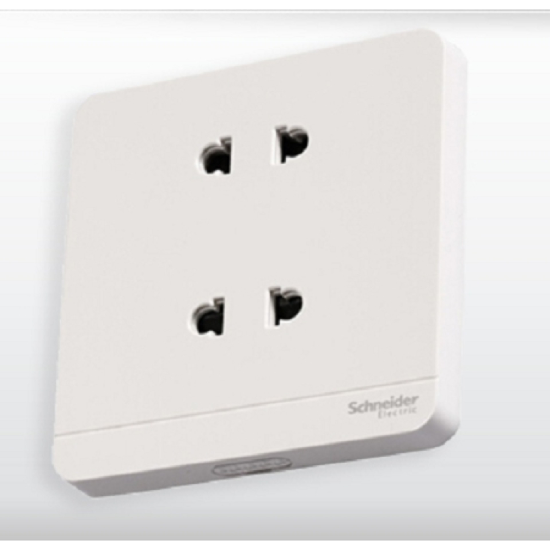 Bộ ổ cắm đôi 2 chấu 10A, dòng AvatarOn mặt vuông loại Đẳng Cấp, Sang Trọng Schneider Electric