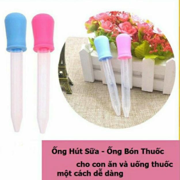1-2 Ống bóp silicone mềm đút sữa , nước cho bé ( bán lẻ 5 cái / lần )