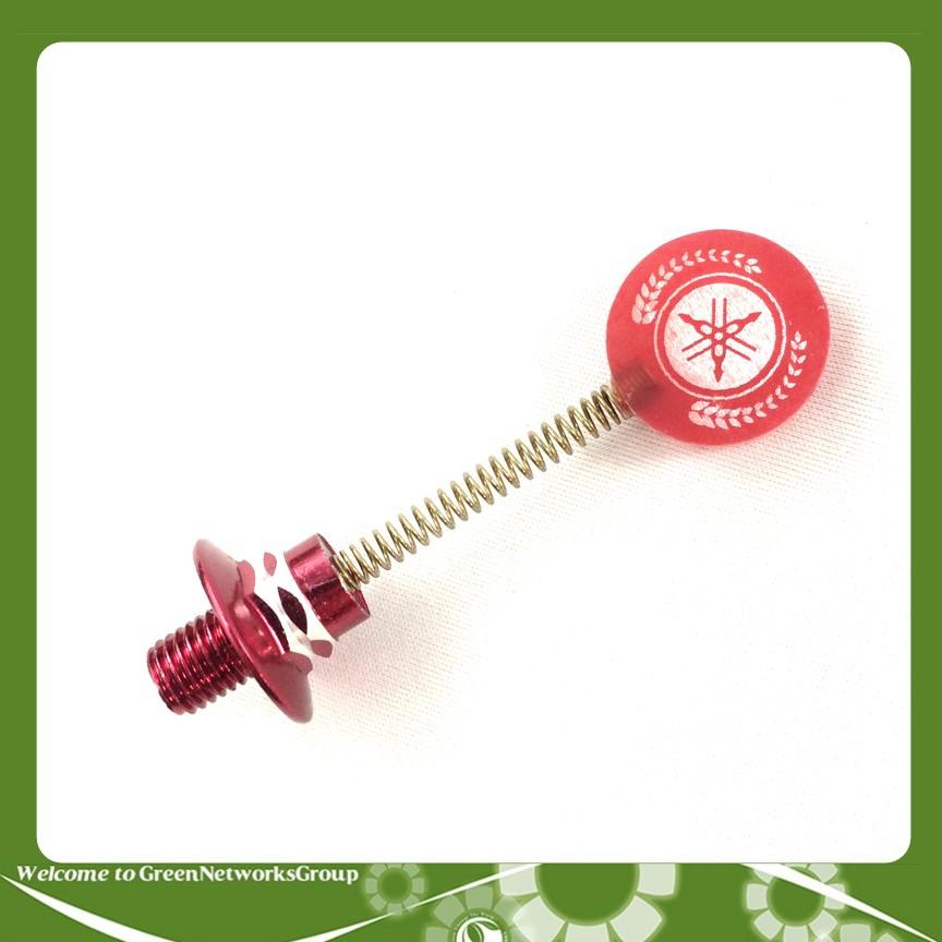 Ốc chân kính 10 ly lò xo lúc lắc dành cho xe máy Greennetworks màu đỏ (1 cái )
