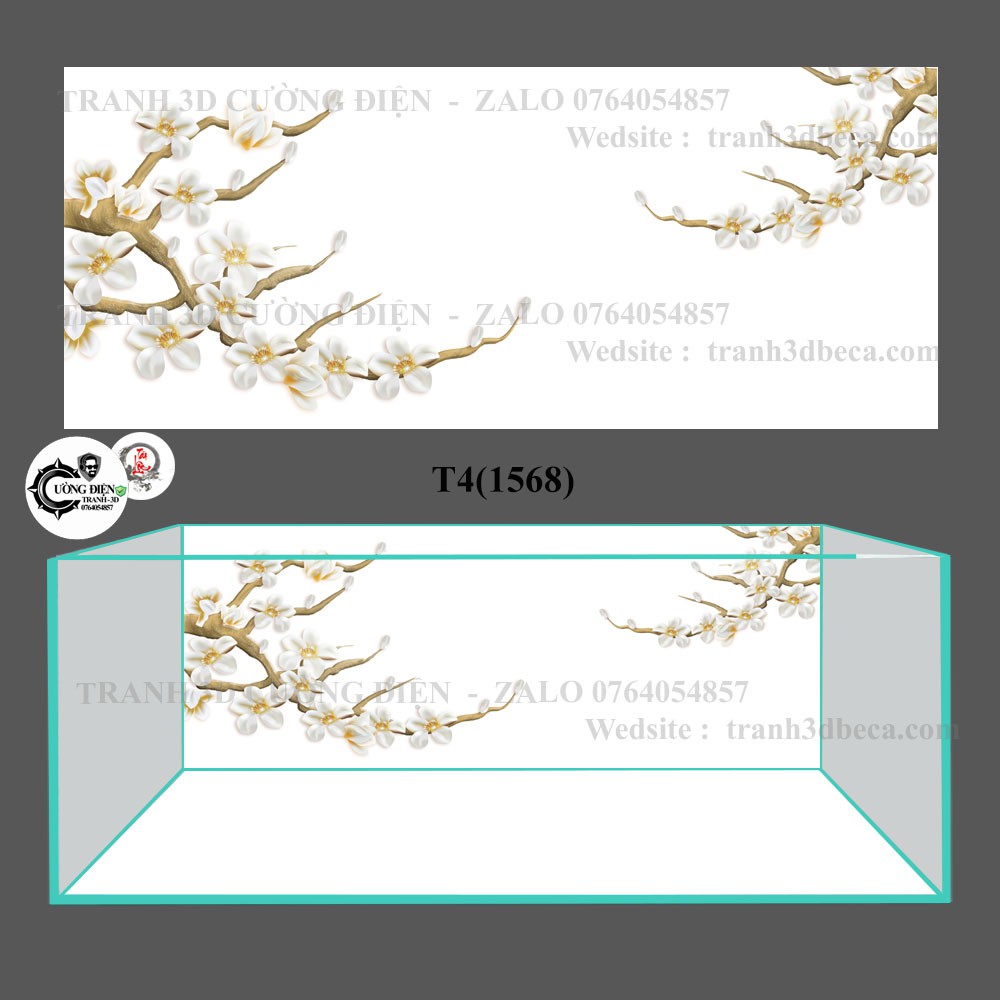 Tranh 3d dán trang trí bể cá cảnh