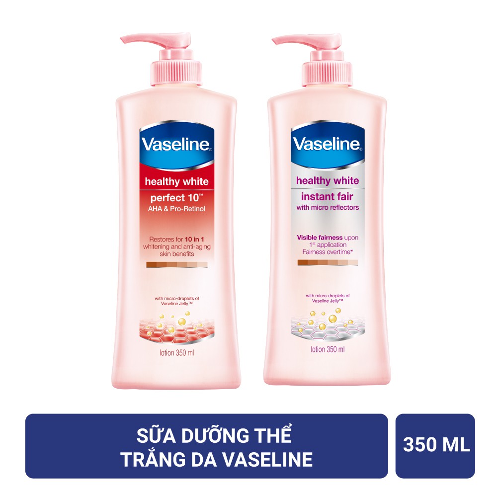 [HCM]Sữa dưỡng thể trắng da Vaseline (350ml) - SÁNG DA TỨC THÌ