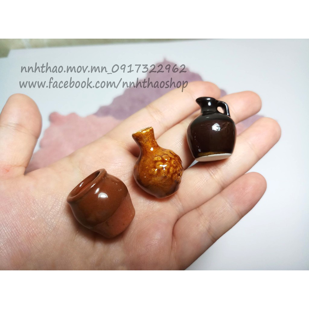 Miniature trang trí mô hình_bình, hũ sứ các loại