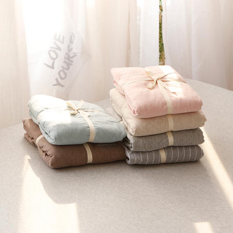 Bông Thiên Trúc Ga Trải Giường Dệt May 100% Cotton Ngủ Trần Ga Bọc Đệm Đơn Chiếc Phong Cách Nhật Bản Giản Lược Màu Tốt Gió Duy Nhất Hai Người Bộ Đồ Dùng Trên Giường