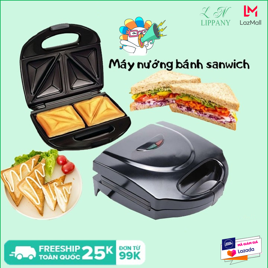 Electric sandwich makers, toaster bread toaster breakfast hamburger machine compact design plastic + Metal