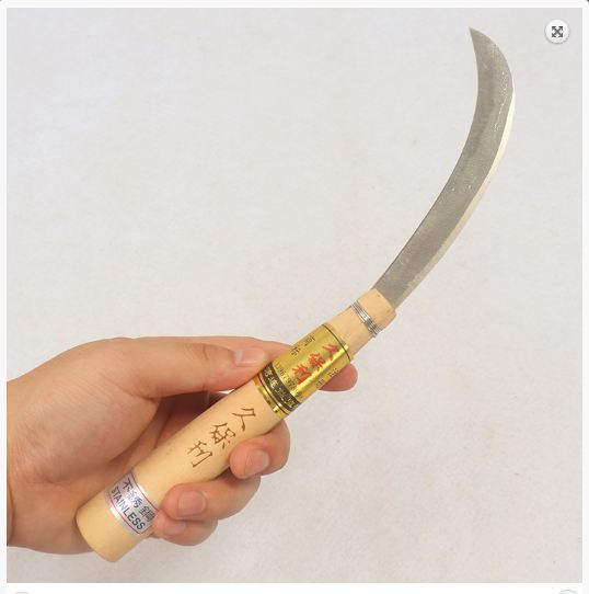 Dao cắt trái cán gỗ 25cm ( liềm cán gỗ trung) LV999