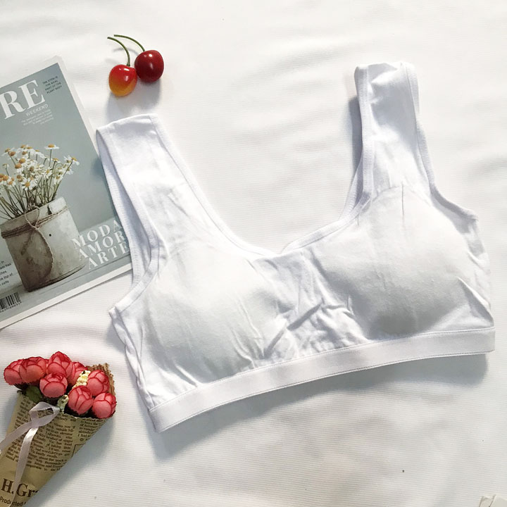 Áo lá học sinh cấp 1 cấp 2 cấp 3 có mút mút tháo ra được áo lót lá vải - AOLA04