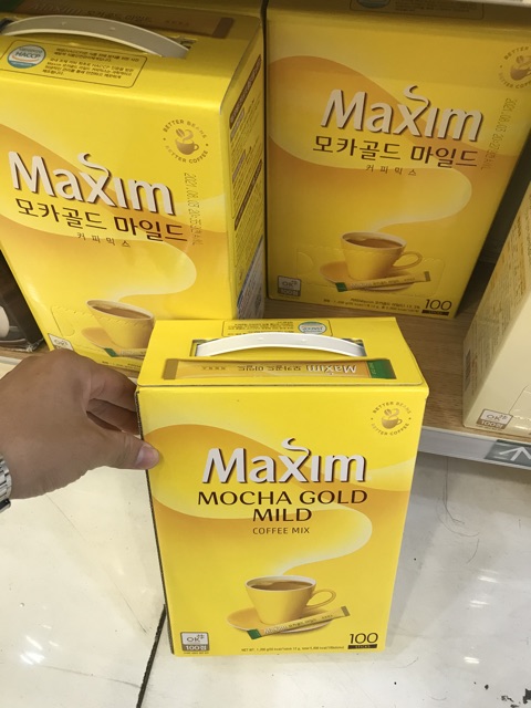 Cà phê hàn quốc hoà tan maxim 100 gói/hộp