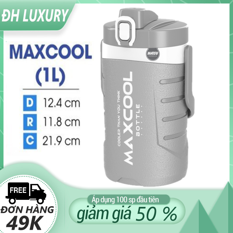 Bình đựng nước MaxCool 1.5 Lít có vòi tiện dụng. Bình đựng đá. Bình giữ nhiệt 1.5 L