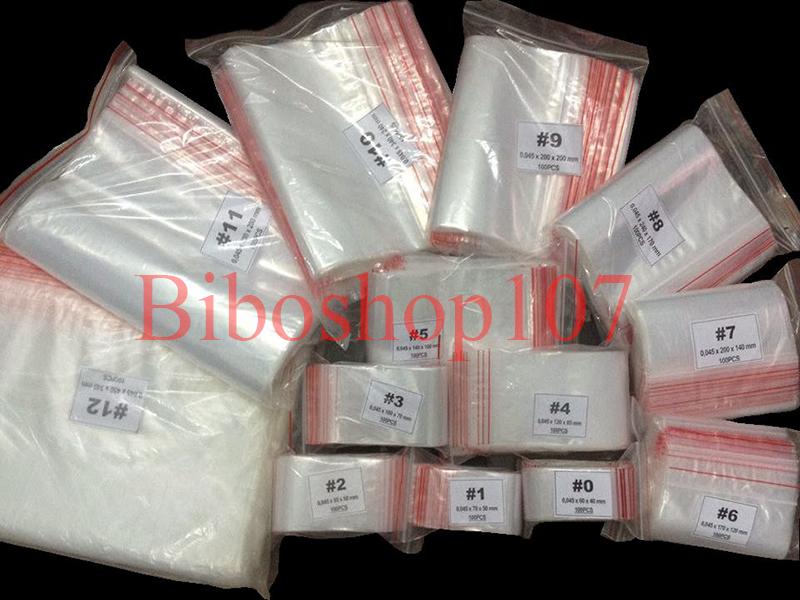 Túi zip sọc đỏ - Túi zipper hàng chất lượng tùy chọn size