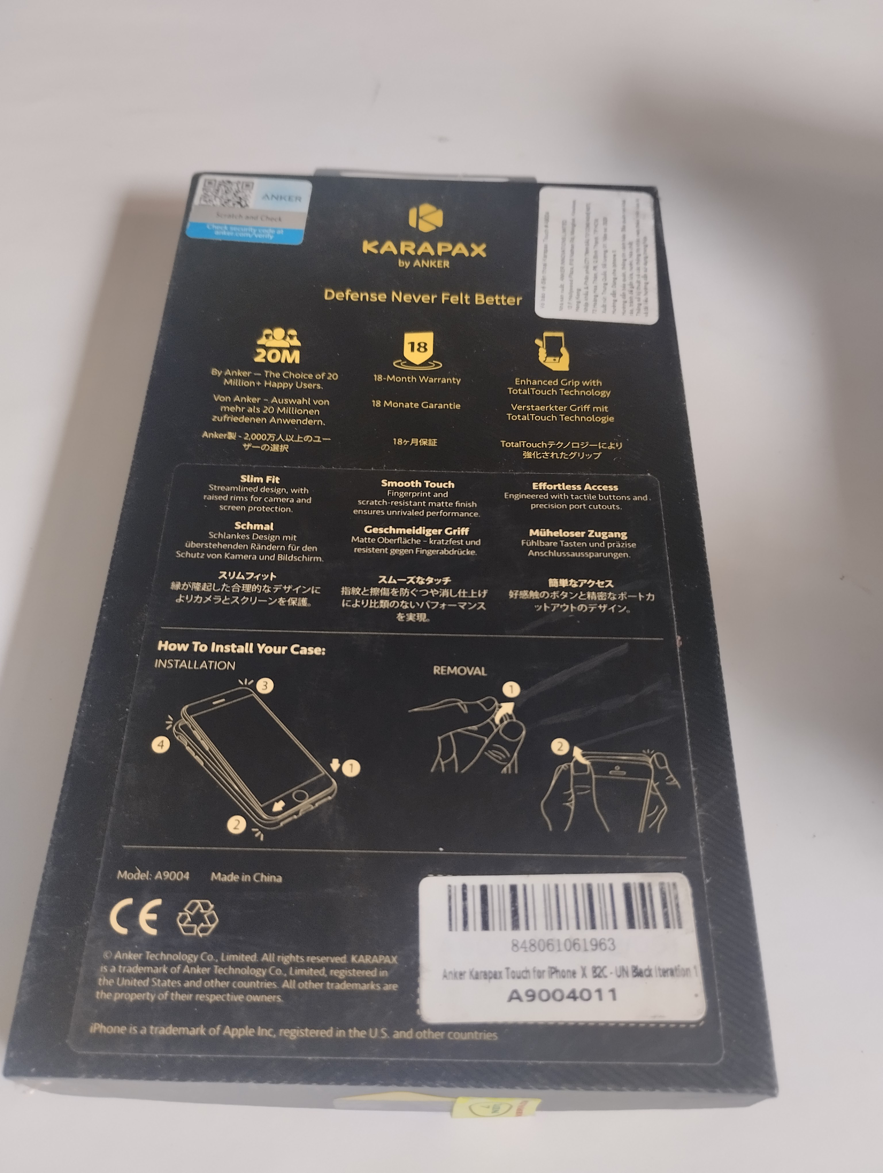 Ốp Lưng ANKER Karapax Touch cho iPhone X - A9004