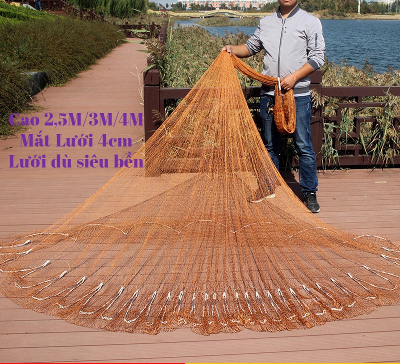Chài dù bắt cá cao cấp bung 5M-6M-8M