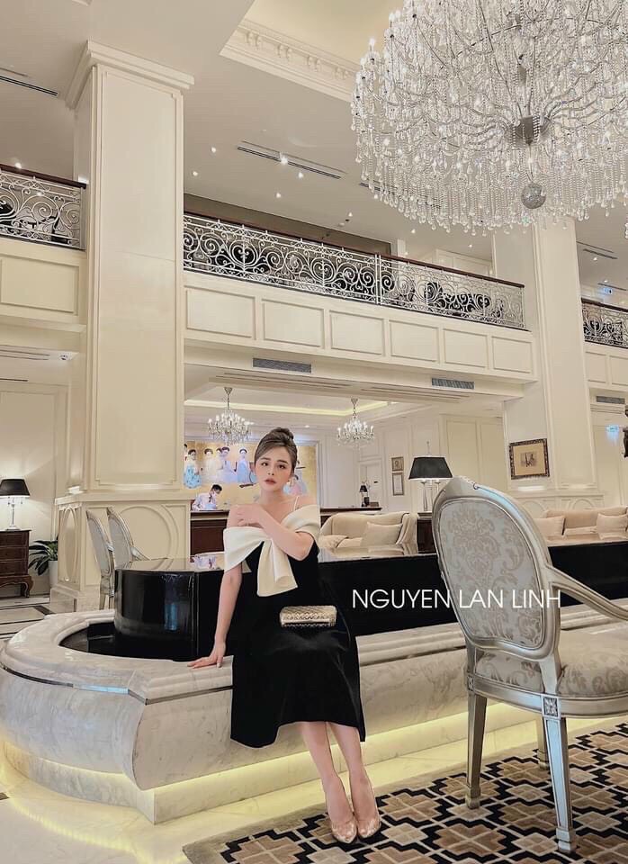 Đầm thiết kế nữ trễ vai chất vải tapta sang chảnh, đầm nữ chữ A mặc đi tiệc, váy xòe nữ đính nơ, đầm đen đi tiệc ôm eo tôn dáng