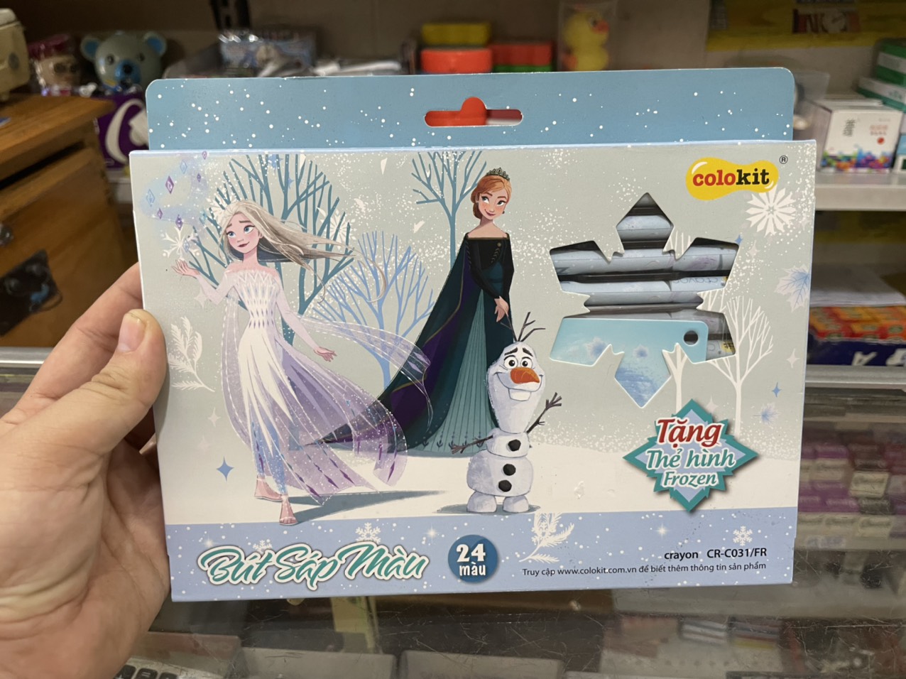 Sáp 24 màu thiên long disney elsa cr-c031/fr