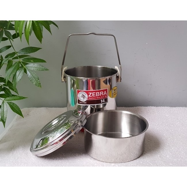 [HCM]Cà Mên INOX 304  Zebra 14cm Camen Inox 304 Zebra 14cm có ngăn phụ - 151614