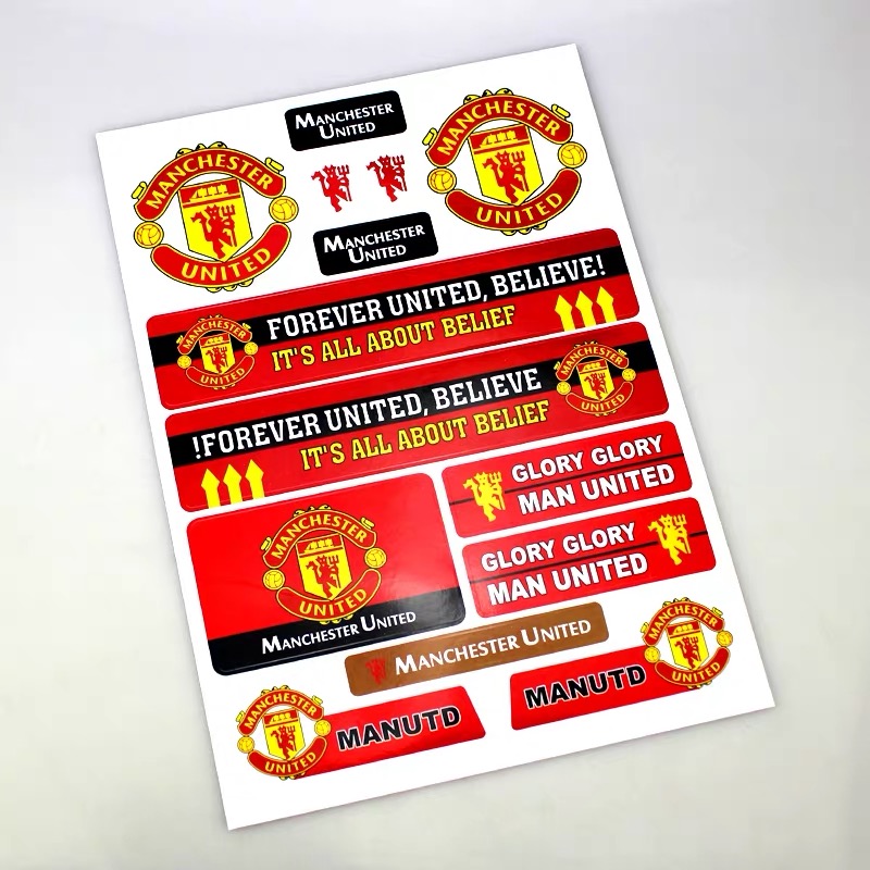 Decal Sticker logo đội bóng Mu - Chelsea - Barca - Real madrid - Arsenal - LiDO Sports