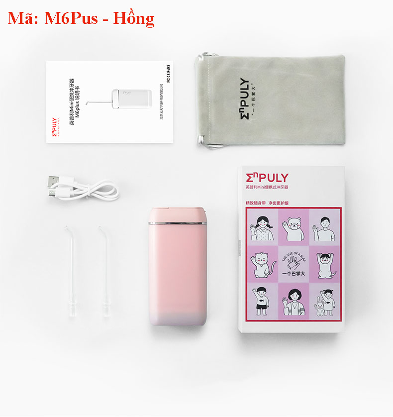 Máy tăm nước Enpuly M6 Plus - Xịt vệ sinh răng miệng Enpuly Chống Nước IPX8 - Dung Tích 140mL