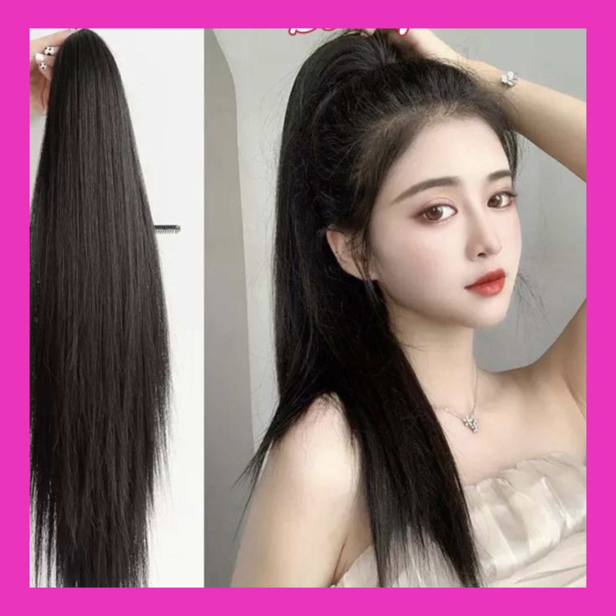 Ngoặm kẹp đuôi tóc giả thời trang ( dài 40cm )