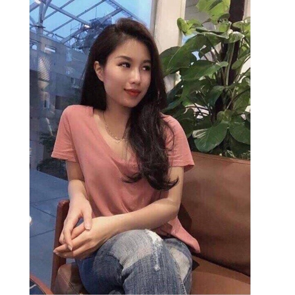 Áo Thun Nữ - Áo Phông Cổ Tim