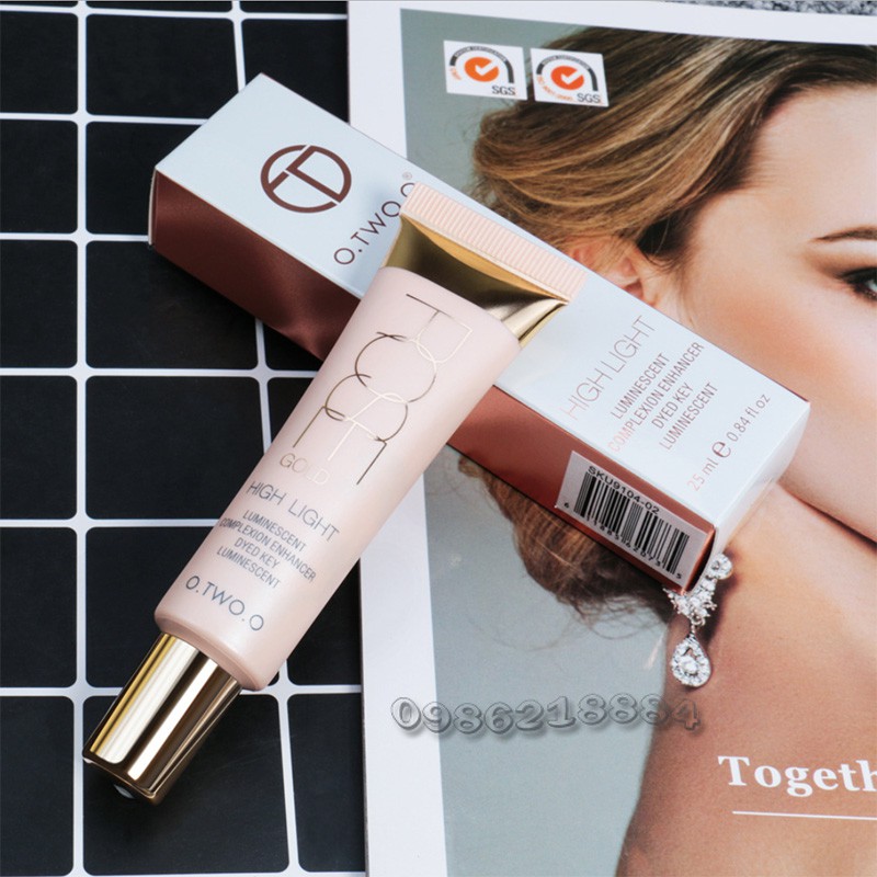 Kem bắt sáng dạng lỏng O.TWO.O HighLight Rose Gold OHR2