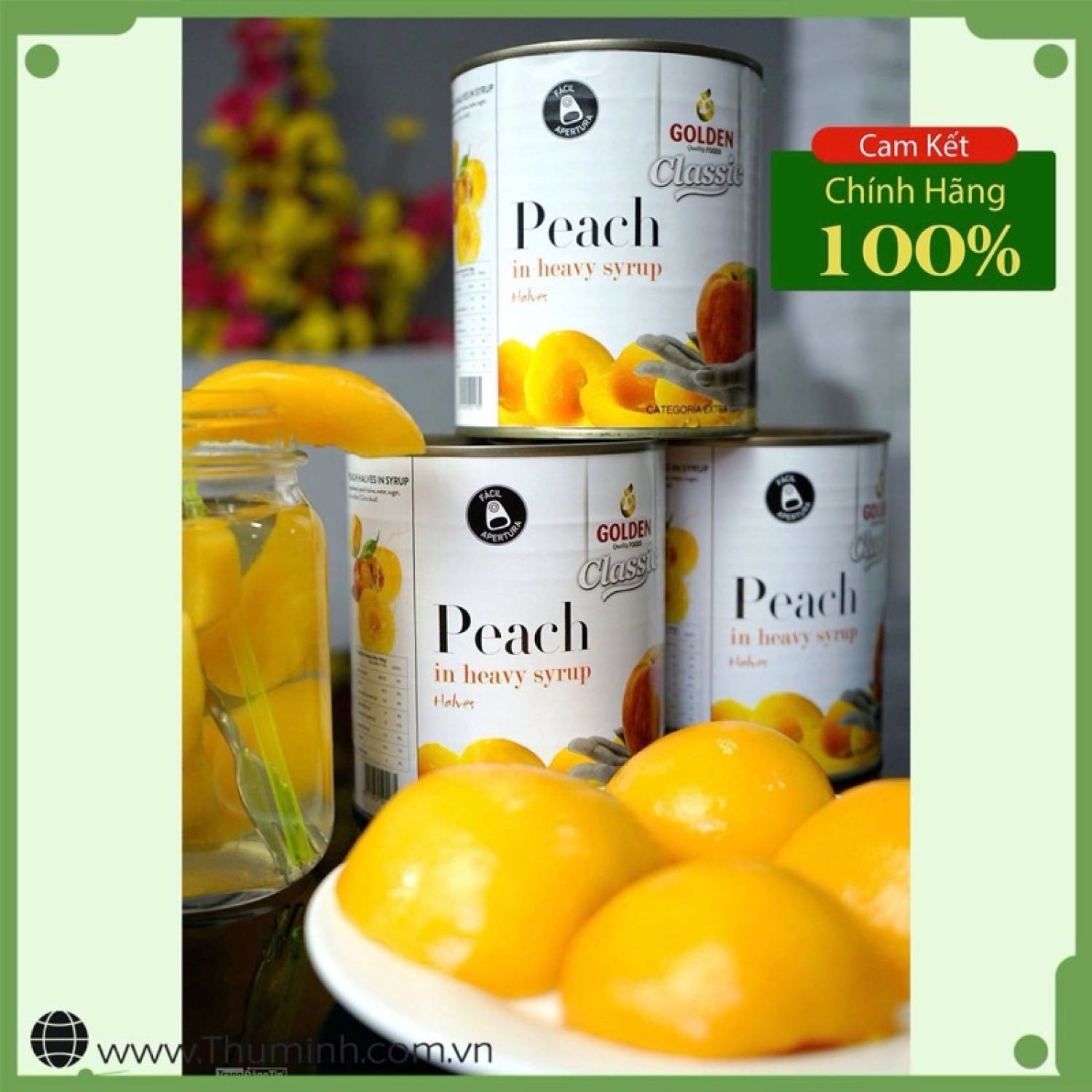 Đào Ngâm Golden Lon -820g