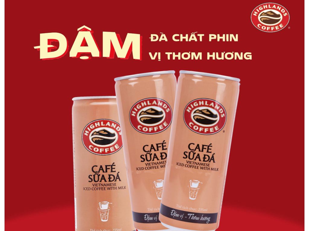 [Thùng 24 Lon] Cà Phê SỮA Highlands Coffee 235ml