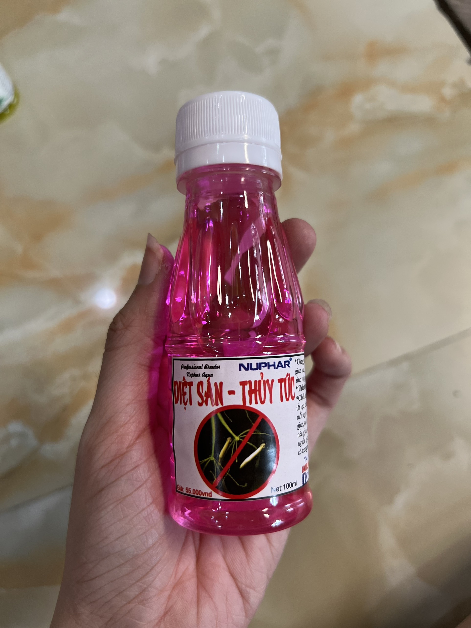 Diệt sán - thủy tức Nuphar ( Hồng 100ml) cho cá cảnh