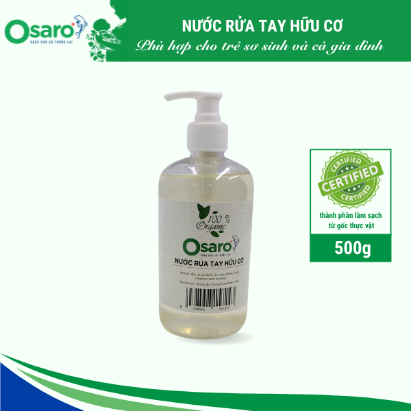 Thùng 20 chai nước rửa tay hữu cơ OSARO