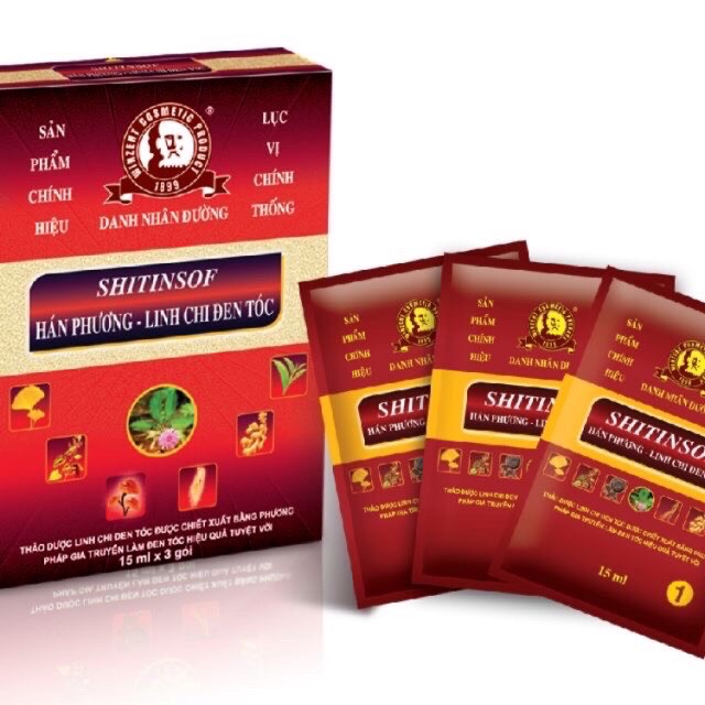 Dầu gội đen tóc Hán Phương Linh Chi (hộp 3 gói)