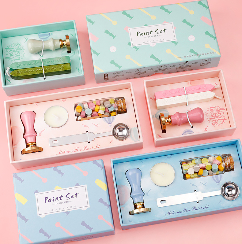 Set Hộp Sáp Con Dấu Niêm Phong (Mặt dấu ngẫu nhiên)