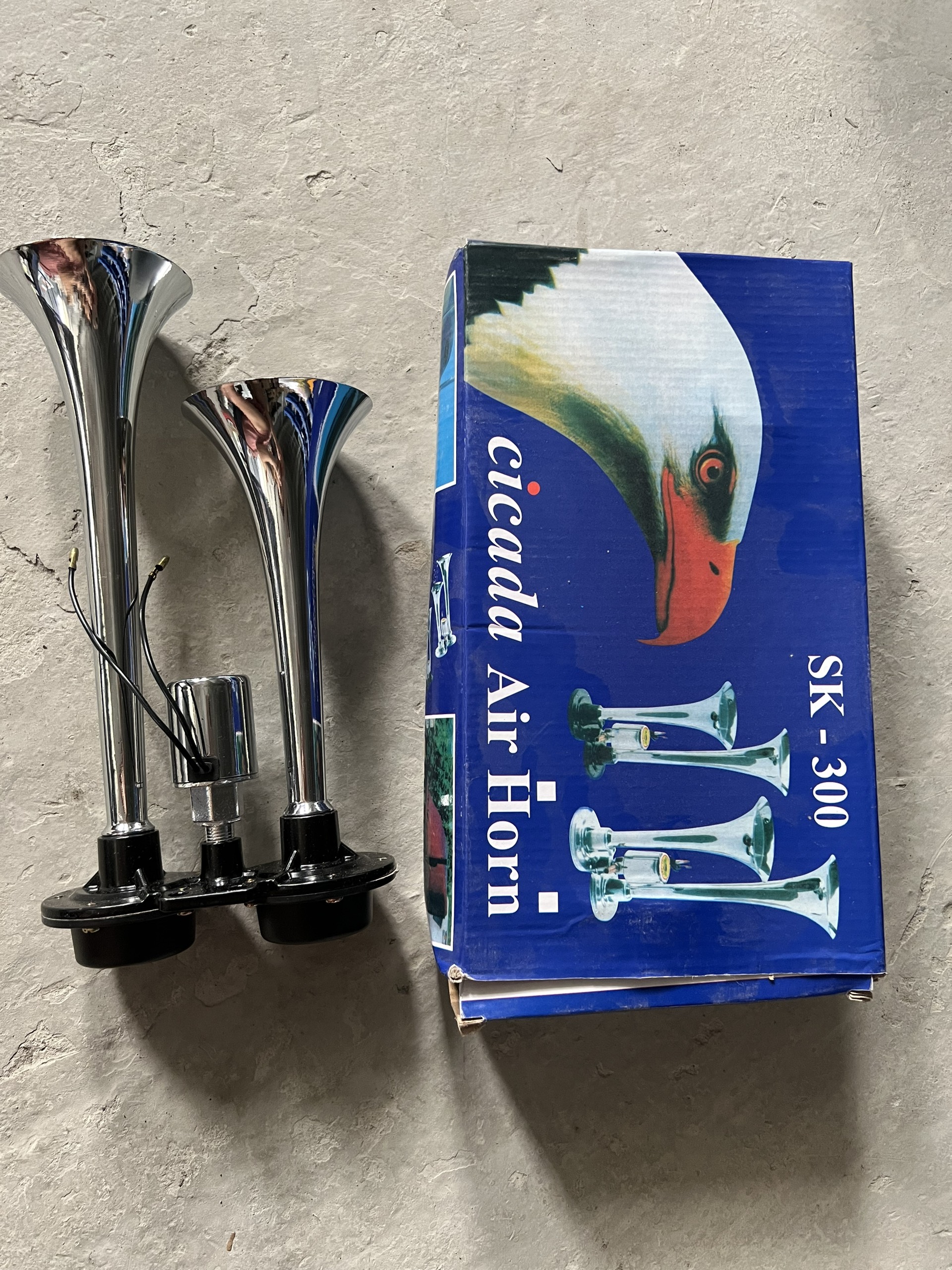 Còi hơi 2 loa 3 loa 12v 24v