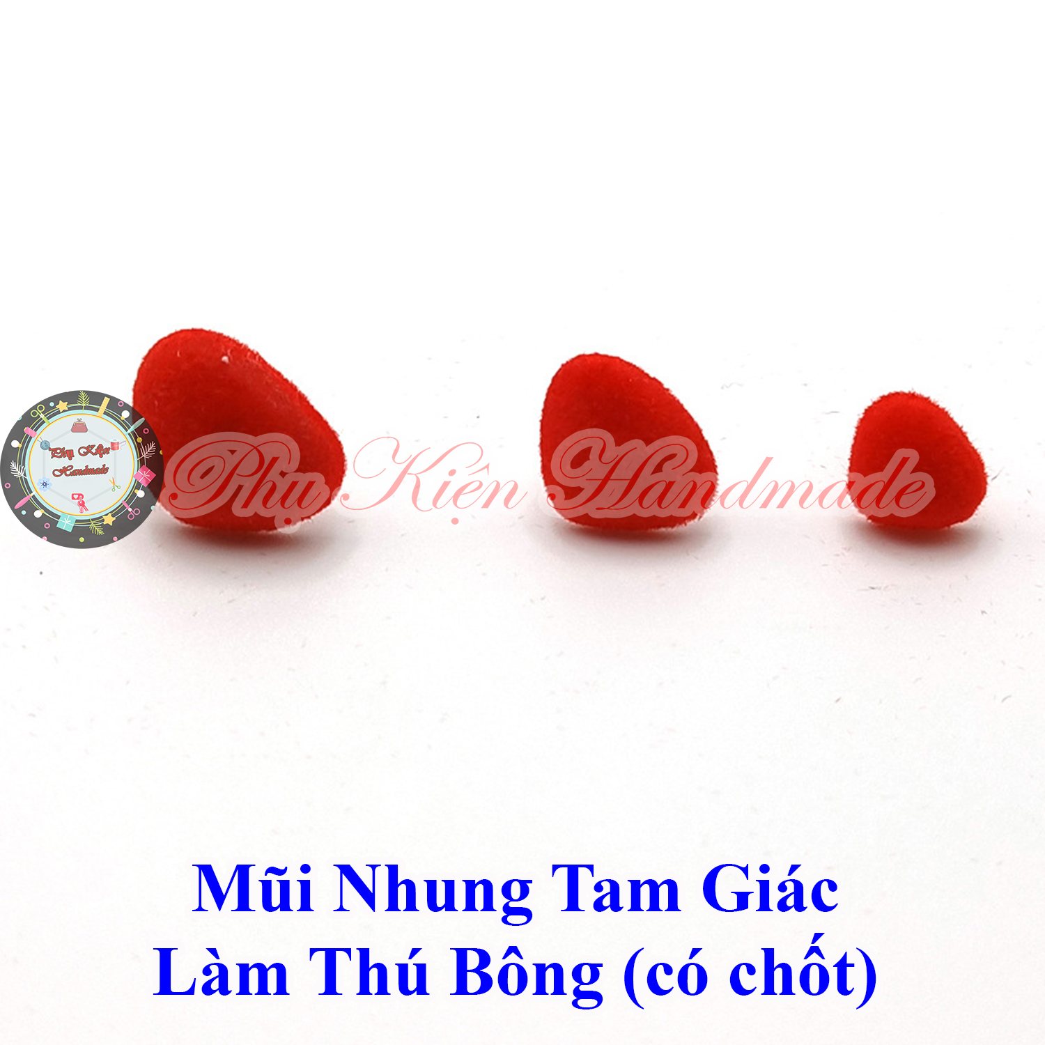 Mũi nhung tam giác làm thú bông