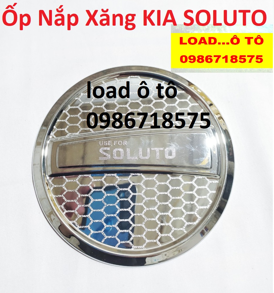Ốp nắp bình xăng mạ crom xe kia soluto 2023-2019 nhựa abs mạ crom