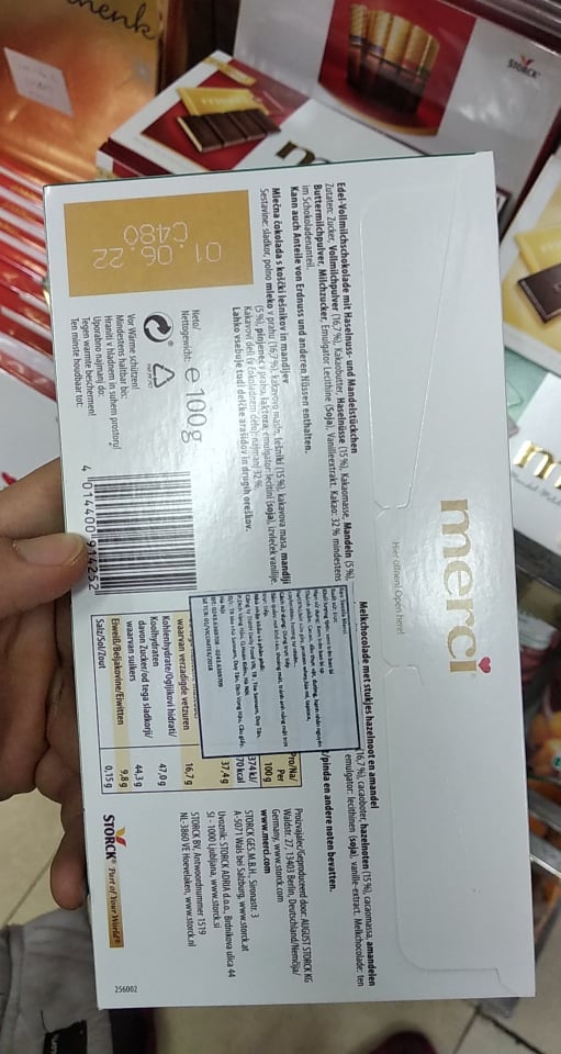 Socola coffee cream Merci 100g
