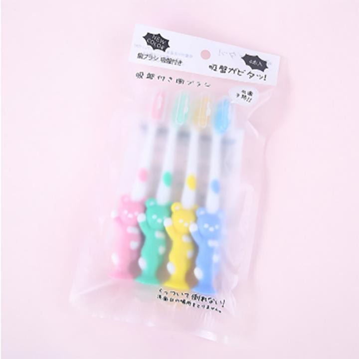 SET 4 BÀN CHẢI GẤU XUẤT NHẬT CHO BÉ