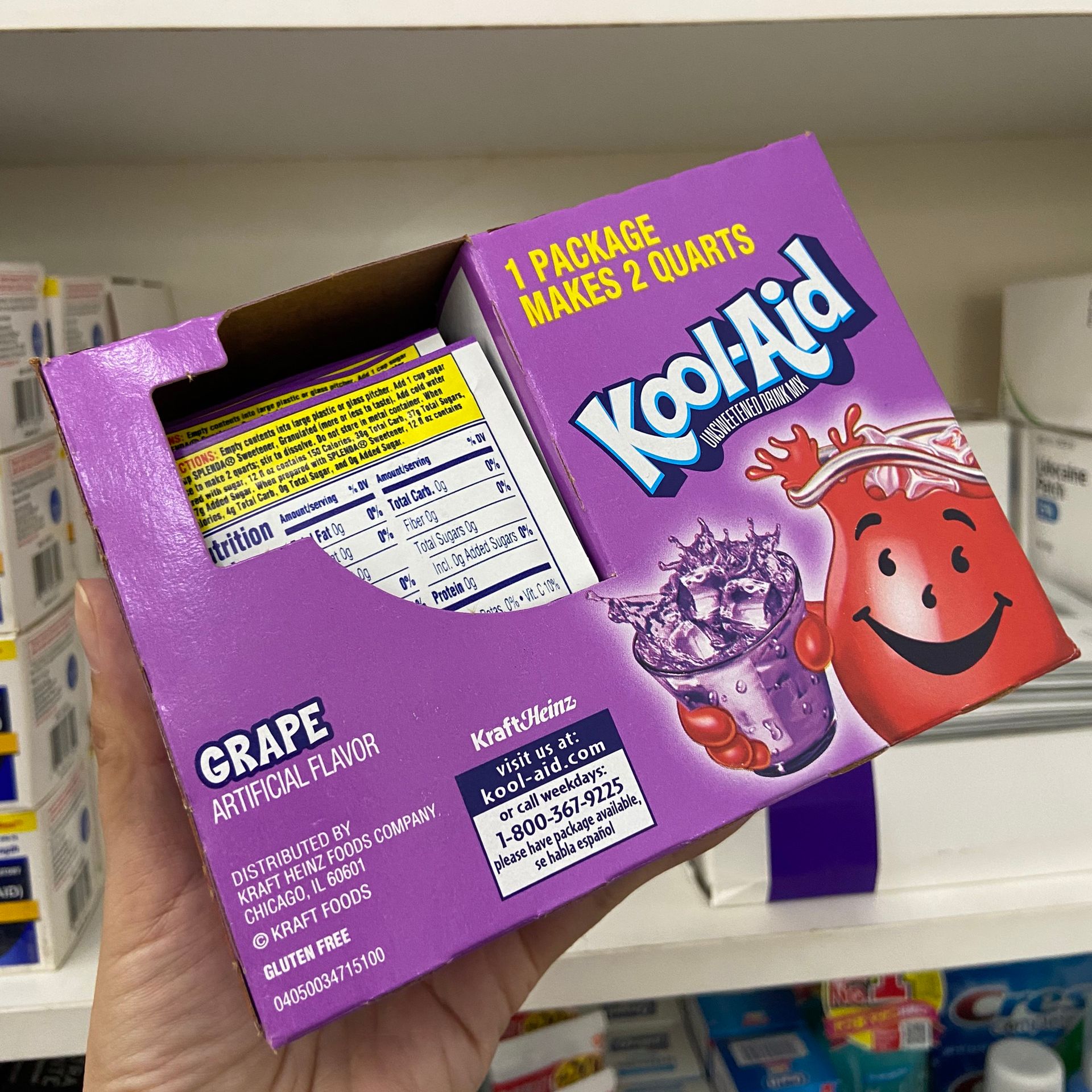Bột pha nước trái cây Kool Aid vị nho hộp 48 gói