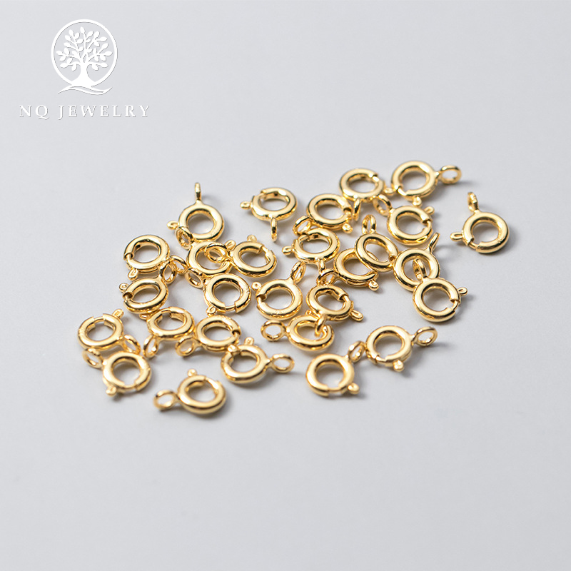 Charm bạc khoen tròn làm khóa liên kết vòng/dây chuyền/dây chuỗi - NQ Jewelry