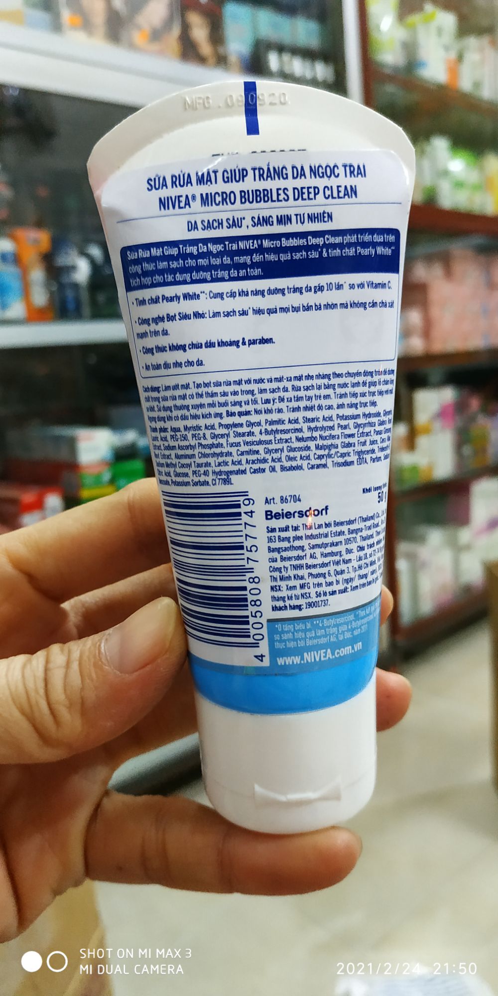 sữa rửa mặt Nivea pearl bright 5 in 1 100g sạch sâu và dưỡng sáng da gấp 10 lần