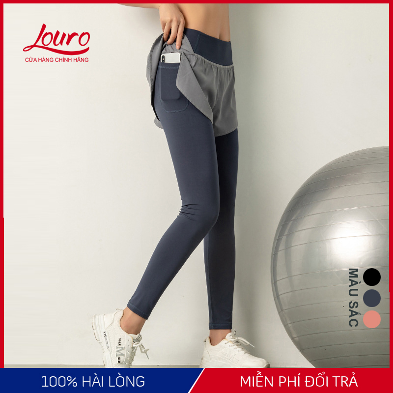 >> SO SÁNH GIÁ TẬP ZUMBA MẶC ĐỒ GÌ | Shopee Lazada Sendo Tiki 40 Đồ tập gym nữ Louro QL52, kiểu quần tập gym nữ có quần short liền, dễ kết hợp với quần áo tập gym, bộ tập gym nữ, đồ tập yoga, zumba, chất liệu thoáng mát, co giãn 4 chiều