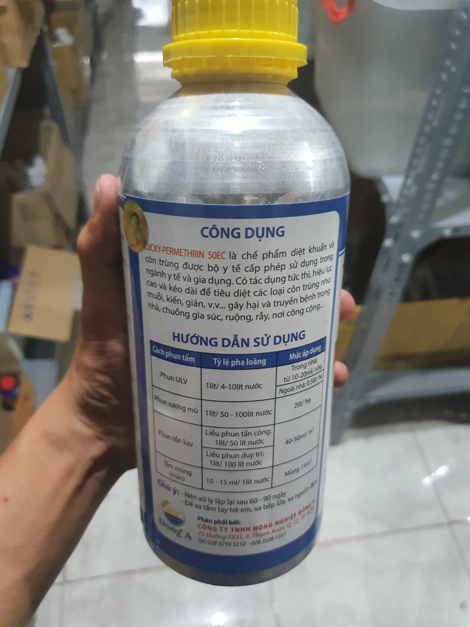 [HCM]CHẾ PHẨM DIỆT CÔN TRÙNG LUCKY-PERMETHRIN 50EC Chai 1Lit - A5.1022