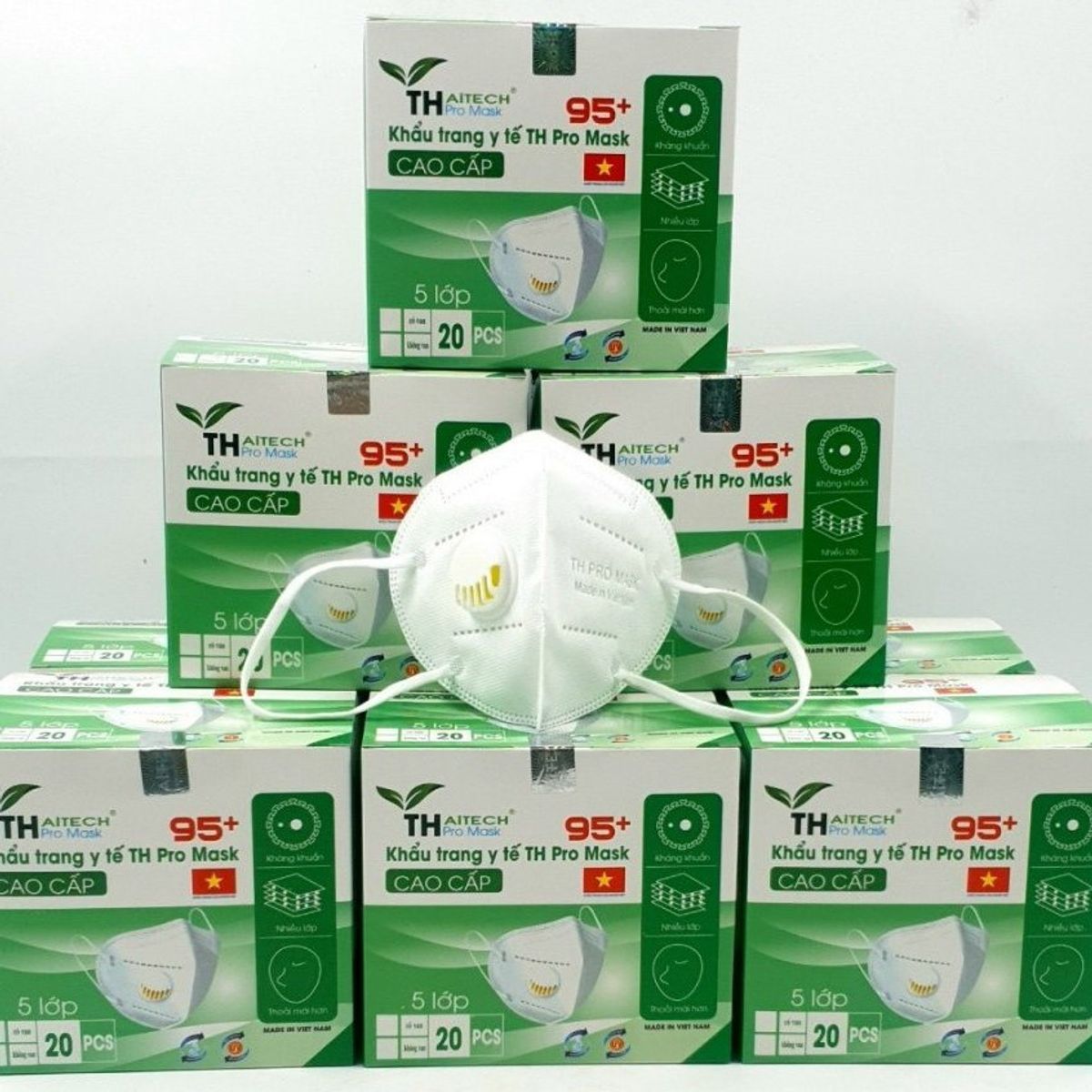 Khẩu trang y tế N95 TH Pro Mask 5 Lớp Có Van