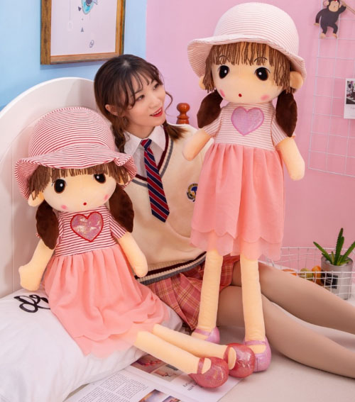 Búp bê gấu bông mũ kể 45cm đáng yêu