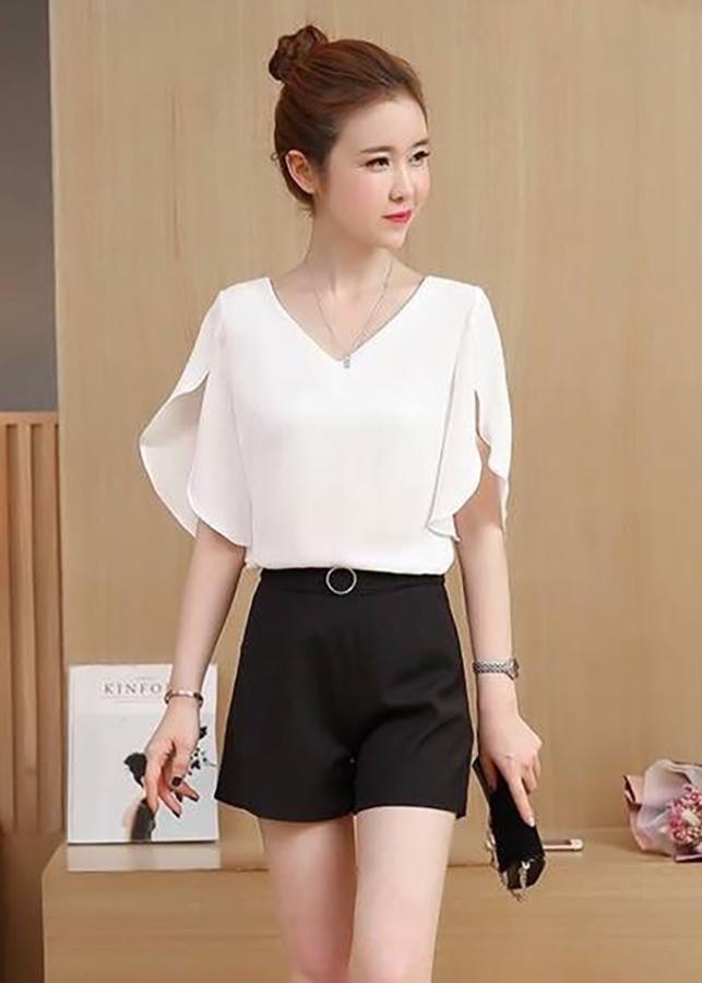 [HCM]Áo Cổ Tim Tay Loe Phong Cách