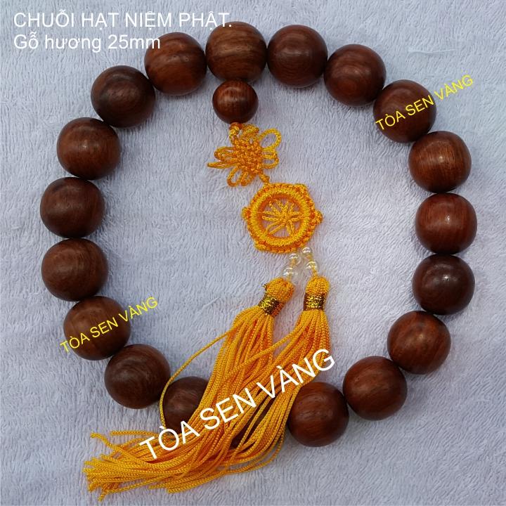 CHUỖI HẠT NIỆM PHẬT - GỖ GIÁNG HƯƠNG 25MM