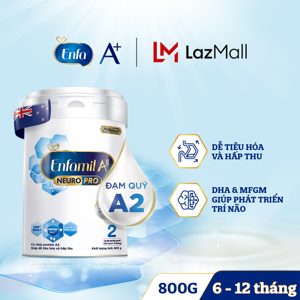 Sữa bột Enfamil A2 Neuropro 2 cho trẻ từ 6-12 tháng tuổi 800g